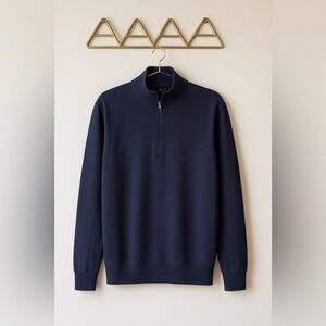 BROOKS BROTHERS Supima Cotton Pique Quarter-Zip Sweater.